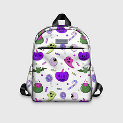 Детский рюкзак Halloween purple pumpkin pattern, цвет: 3D-принт