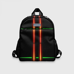 Детский рюкзак Neon green black red line, цвет: 3D-принт