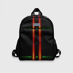 Детский рюкзак Neon black green circles