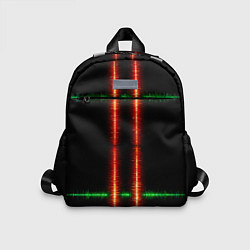 Детский рюкзак Color black green red lines