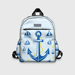 Детский рюкзак Якорь и корабли, цвет: 3D-принт