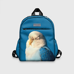 Детский рюкзак Волнистый попугай - синий, цвет: 3D-принт