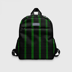 Детский рюкзак Color black cage green stripes