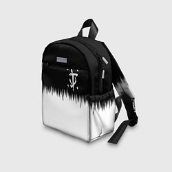 Детский рюкзак Doom краски черно белый, цвет: 3D-принт — фото 2