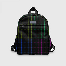 Детский рюкзак Color black multicolored stripes, цвет: 3D-принт