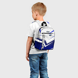Детский рюкзак Субару - белый и синий, цвет: 3D-принт — фото 2