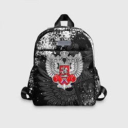 Детский рюкзак Федерация бокса России - брызги, цвет: 3D-принт