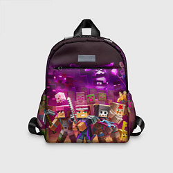Детский рюкзак Майнкрафт - герои в окружении, цвет: 3D-принт