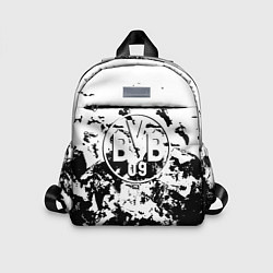 Детский рюкзак Borussia черные краски, цвет: 3D-принт