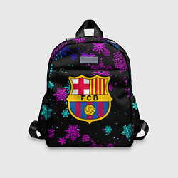 Детский рюкзак Барселона неоновые снежинки, цвет: 3D-принт