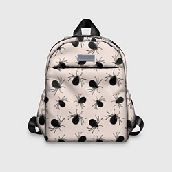 Детский рюкзак Паттерн с черными жуками, цвет: 3D-принт