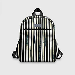 Детский рюкзак Абстрактные полосы чёрно-белый, цвет: 3D-принт