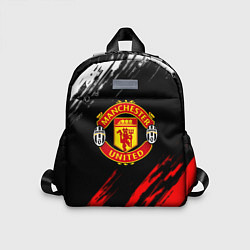Детский рюкзак Манчестер Юнайтед x Ювентус краски, цвет: 3D-принт