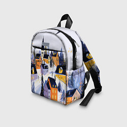 Детский рюкзак Новогодние домики на горе, цвет: 3D-принт — фото 2