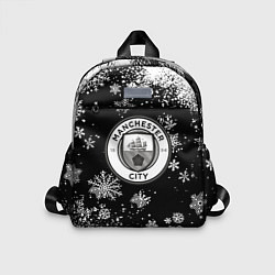Детский рюкзак Манчестер сити снежинки новый год, цвет: 3D-принт