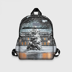Детский рюкзак Новогодний снегопад, цвет: 3D-принт