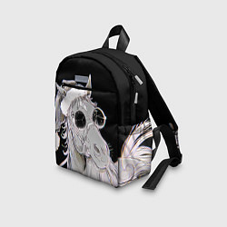 Детский рюкзак Новогодняя лошадь в круглых очках, цвет: 3D-принт — фото 2