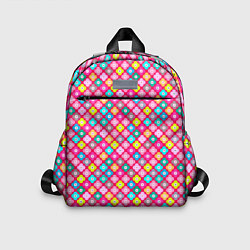 Детский рюкзак Разноцветный цветочный узор ретро, цвет: 3D-принт