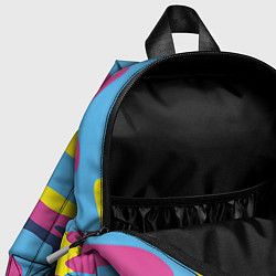 Детский рюкзак Камуфляж: голубой/розовый/желтый, цвет: 3D-принт — фото 2