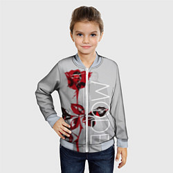 Бомбер детский Depeche Mode: Red Rose, цвет: 3D-серый — фото 2