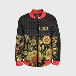 Бомбер детский Russia: black edition, цвет: 3D-красный