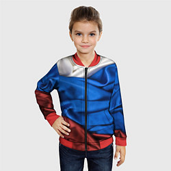 Бомбер детский Российский Триколор, цвет: 3D-красный — фото 2