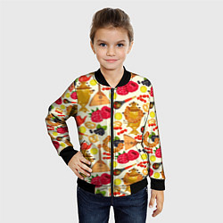 Бомбер детский Народная кухня, цвет: 3D-черный — фото 2
