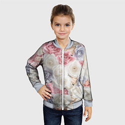 Бомбер детский Букет из роз, цвет: 3D-серый — фото 2