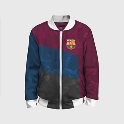 Бомбер детский FC Barcelona: Dark polygons, цвет: 3D-белый