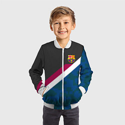 Бомбер детский FC Barcelona: Sport Camo, цвет: 3D-белый — фото 2