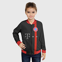 Бомбер детский Bayern FC: Black 2018, цвет: 3D-красный — фото 2