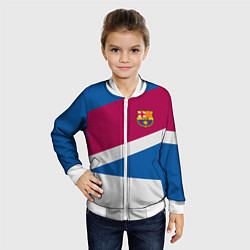 Бомбер детский FC Barcelona: Sport Geometry, цвет: 3D-белый — фото 2