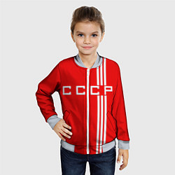 Бомбер детский Cборная СССР, цвет: 3D-серый — фото 2