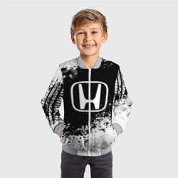Бомбер детский Honda: Black Spray, цвет: 3D-серый — фото 2