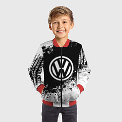 Бомбер детский Volkswagen: Black Spray, цвет: 3D-красный — фото 2