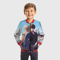 Бомбер детский Gintama, цвет: 3D-красный — фото 2