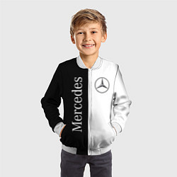 Бомбер детский Mercedes B&W, цвет: 3D-белый — фото 2