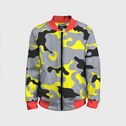 Детский бомбер Yellow & Grey Camouflage