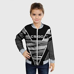 Бомбер детский CS:GO Grey Camo, цвет: 3D-серый — фото 2