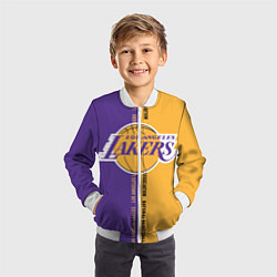 Бомбер детский NBA: LA Lakers, цвет: 3D-белый — фото 2