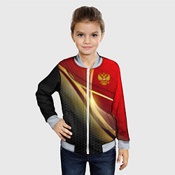 Бомбер детский RUSSIA SPORT: Gold Collection, цвет: 3D-серый — фото 2