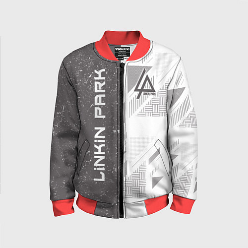 Детский бомбер Linkin Park: Grey Form / 3D-Красный – фото 1