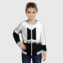 Бомбер детский BTS: Black Stars, цвет: 3D-серый — фото 2