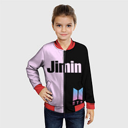 Бомбер детский BTS Jimin, цвет: 3D-красный — фото 2