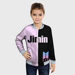 Бомбер детский BTS Jimin, цвет: 3D-серый — фото 2