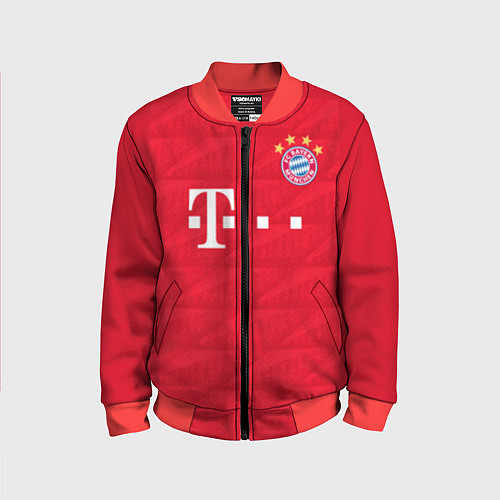 Детский бомбер FC Bayern: Home 19-20 / 3D-Красный – фото 1