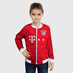Бомбер детский FC Bayern: Home 19-20, цвет: 3D-белый — фото 2