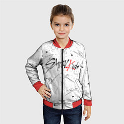 Бомбер детский STRAY KIDS АВТОГРАФЫ, цвет: 3D-красный — фото 2