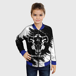 Бомбер детский ЧЁРНЫЙ КЛЕВЕР, цвет: 3D-синий — фото 2