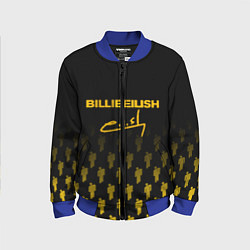 Бомбер детский Billie Eilish: Yellow & Black Autograph, цвет: 3D-синий